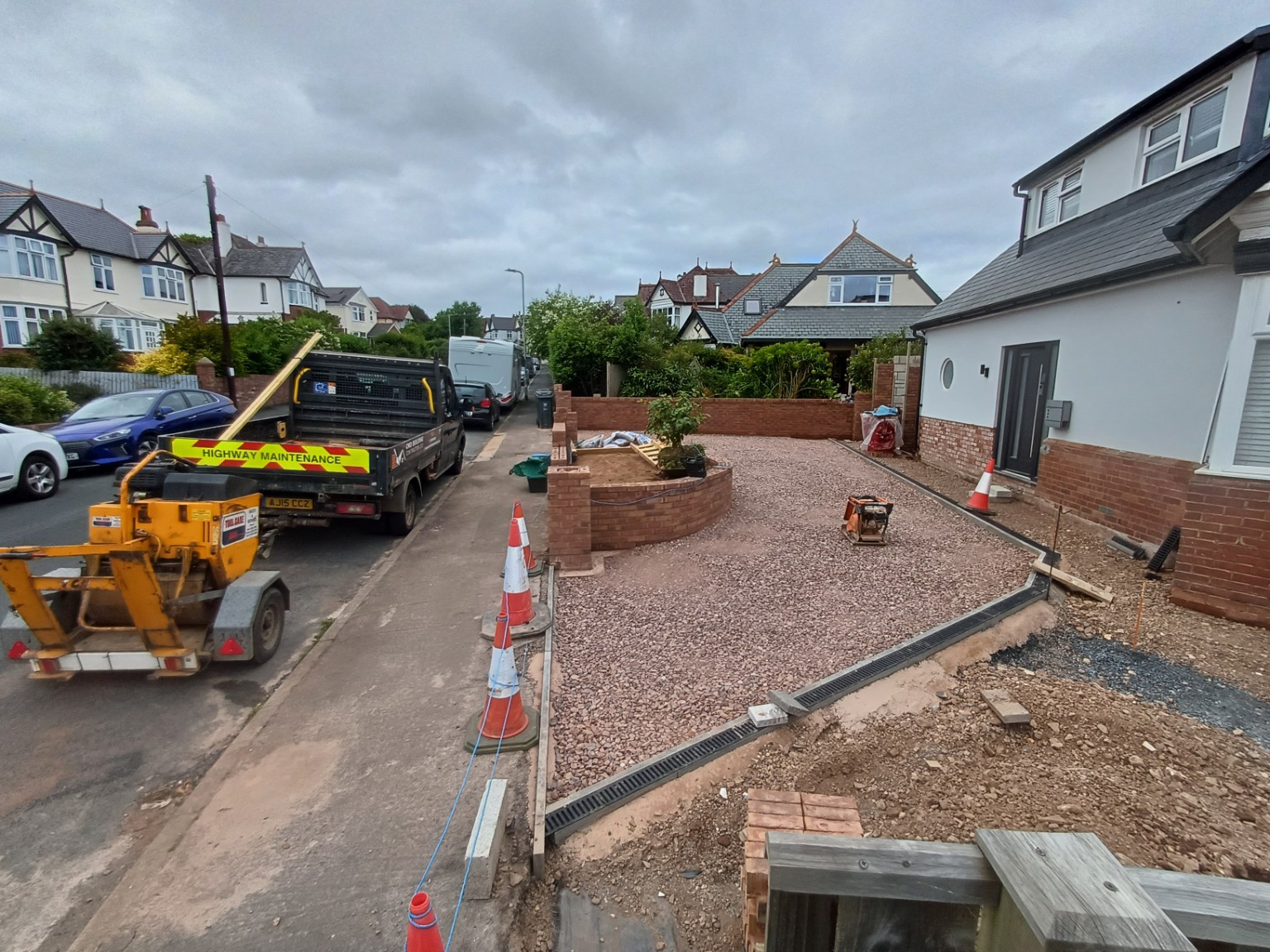 Surfacing and external works progress