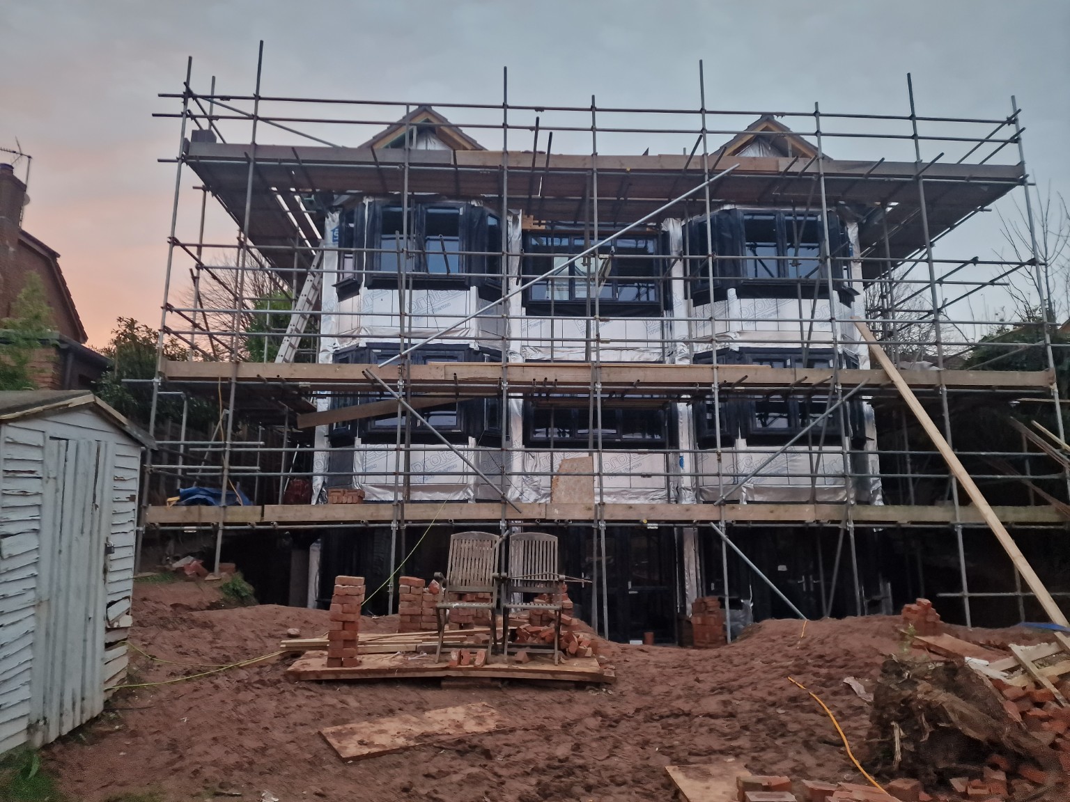 Multi-storey masonry in progress