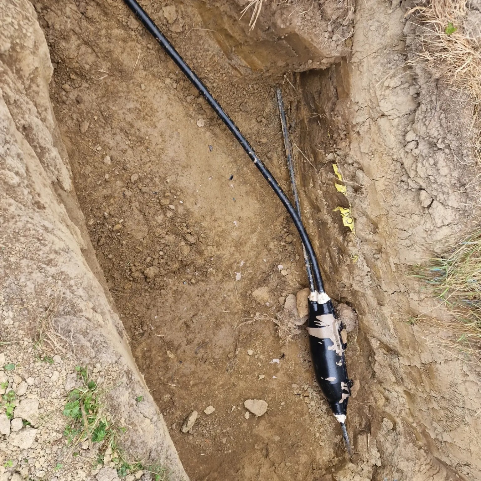 Utility pipe connection