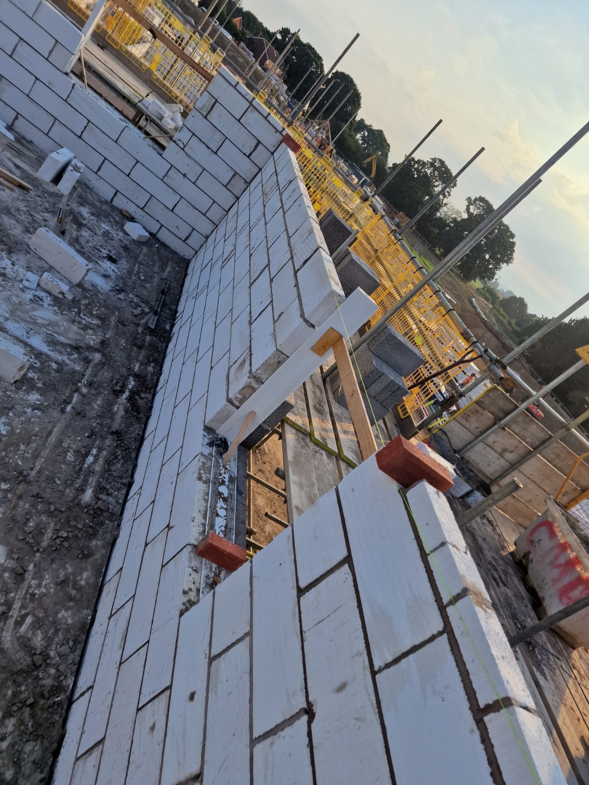 New-build upper-level masonry