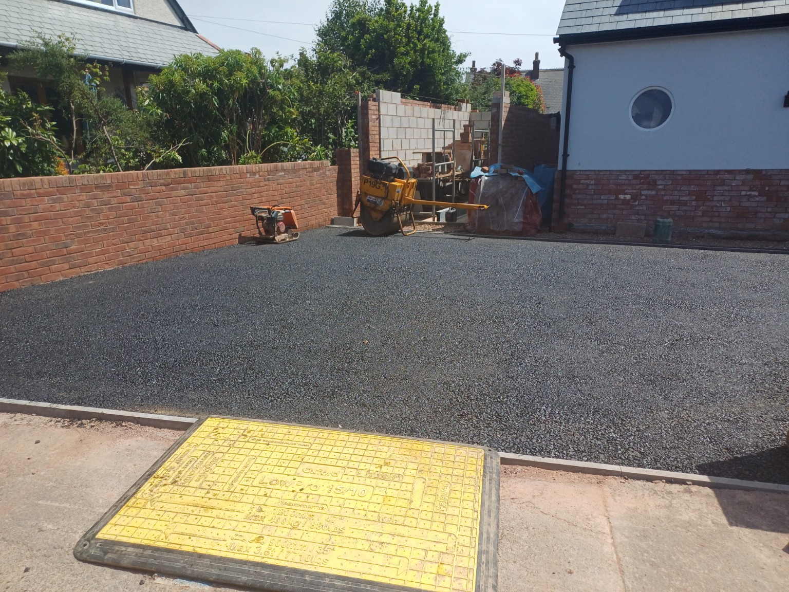 Completed asphalt surfacing