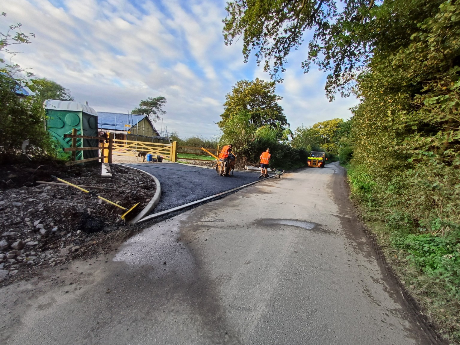 Asphalt surfacing works in progress by CMD
